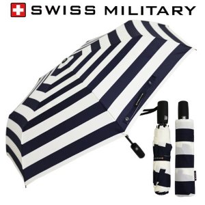 스위스밀리터리 [스위스 밀리터리] 3단 자동 네이비 스트라이프 우산