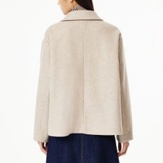 여 루즈핏 카라 포켓 코트(BEIGE / CHARCOAL)