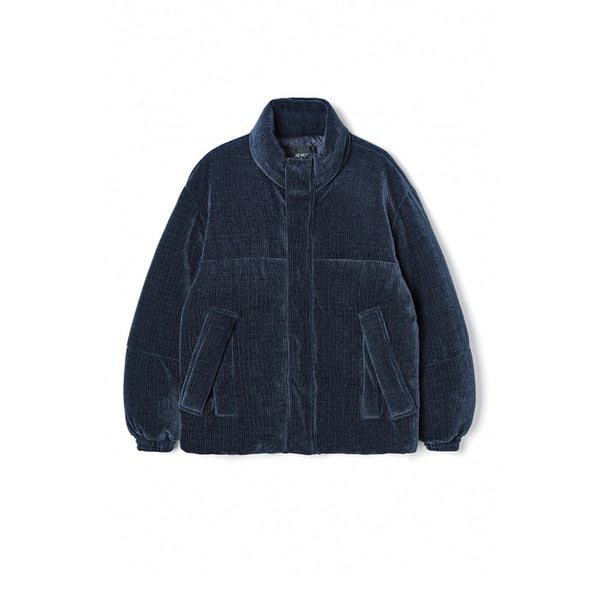 남성 코듀로이 오버핏 패딩 점퍼 (NAVY) (HBAUJ20)