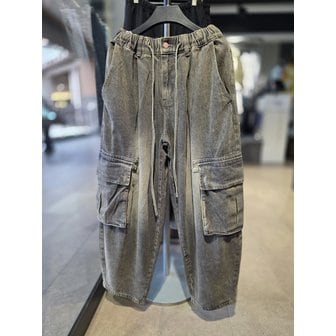 더블제이디 [시흥점] 벌룬 카고 워싱데님 팬츠 (블랙) /JGZZ80844BL