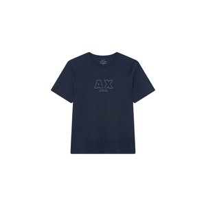 ARMANI EXCHANGE AX 남성 로고 포인트 코튼 티셔츠_네이비(A413130010)