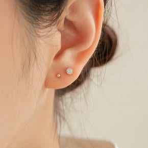 14k 라운드 큐 피어싱 (14k골드)(바두께1mm) PIB11