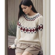 Dia twisted wool blended knit_Light Beige