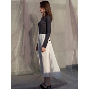 Four Season Pleats Chiffon Skrit_White