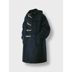 Wool Detachable Duffle Coat - Navy