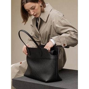 Ople Leather Big Shoulder Bag_ Black