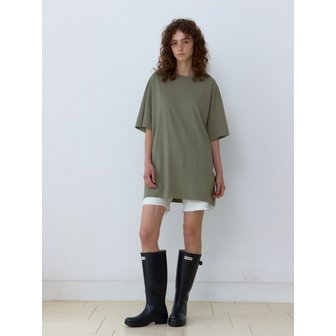 UNNOUT ORGANIC COTTON JERSEY DRESS KHAKI