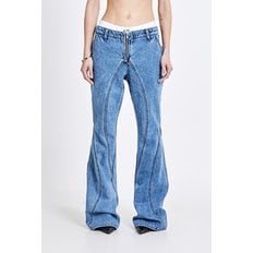 Bootcut Linning Denim pants - Light Blue(woman)