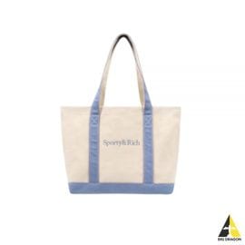 스포티앤리치 SPORTYRICH Serif Logo Two Tone Tote - NaturalSky Blue (ACAW233NT) (세리프 로고 투톤 토트백