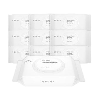 생활공작소 베이킹소다 물티슈 (청소용) 70매 x 10개