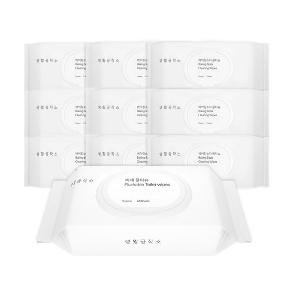베이킹소다 물티슈 (청소용) 70매 x 10개