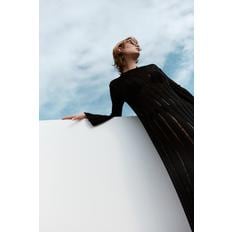 H&M 래더 스티치 룩 니트 드레스 블랙 1245032001