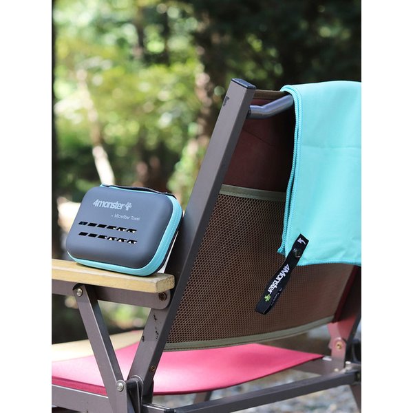 마이크로화이바 타월 차박 등산 캠핑타올 극세사 원단 라이트블루