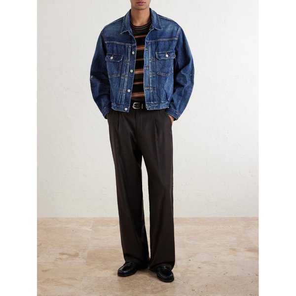 소셜 스컬프처 101 X DMGD-1010 크롭 디스트레스 셀비지 데님 재킷 46376663162933413