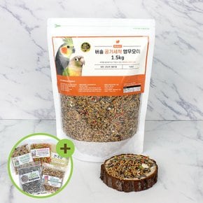 버솔 공기세척 앵무모이1.5kg 코뉴어 왕관 앵무새사료