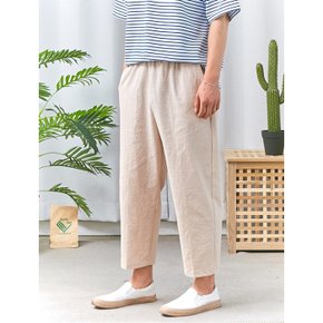 / 남자 여름 린넨 밴딩 10부 와이드팬츠