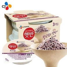 CJ제일제당 햇반 흑미밥 작은공기 130g*3 x6개