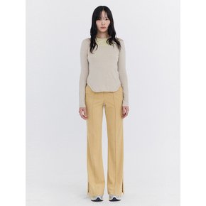 Corduroy semi-Bootcut Pants_Yellow