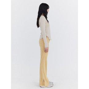 Corduroy semi-Bootcut Pants_Yellow