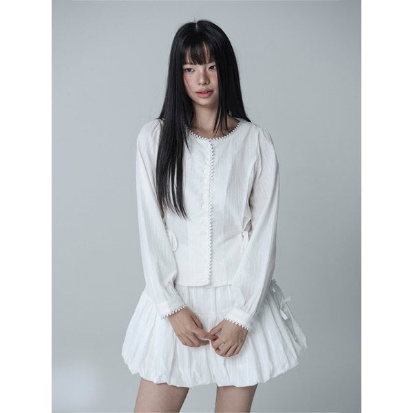 [리퍼브]BALLOON RIBBON BANDING SKIRT PANTS_IVORY