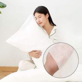 베개 배개 목쿠션 일회용커버 자루형 무형광 배게덮개 부직포