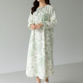롱 인견 휴양지 홈웨어 데일리 프릴 원피스 리베아_P425476615