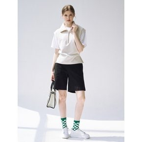 코튼 하프 팬츠(블랙) _ Cotton Half Pants(Black)