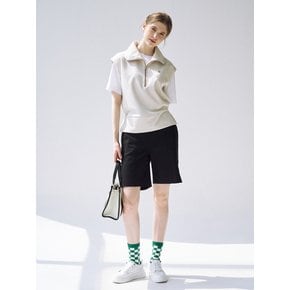 코튼 하프 팬츠(블랙) _ Cotton Half Pants(Black)