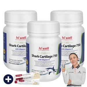 하이웰 샤크 카트리지 750 100캡슐 3개 상어연골 추출물 칼슘 비타민D 콘드로이친