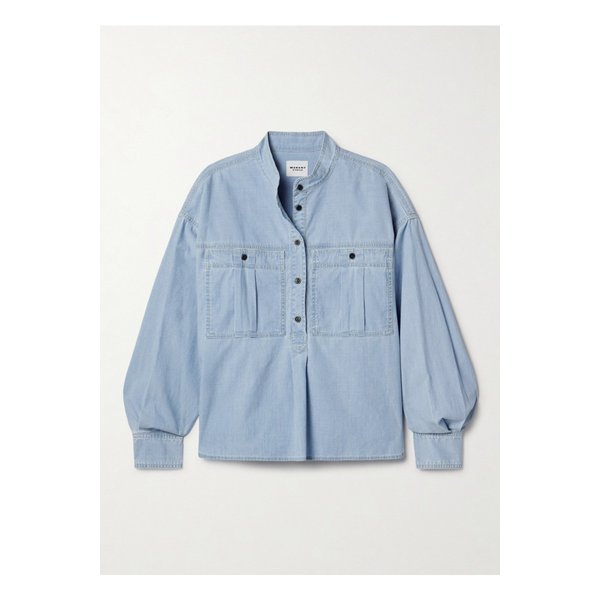 에뜨왈 베로 코튼 샴브레이 셔츠 미드 데님 1647597350564461