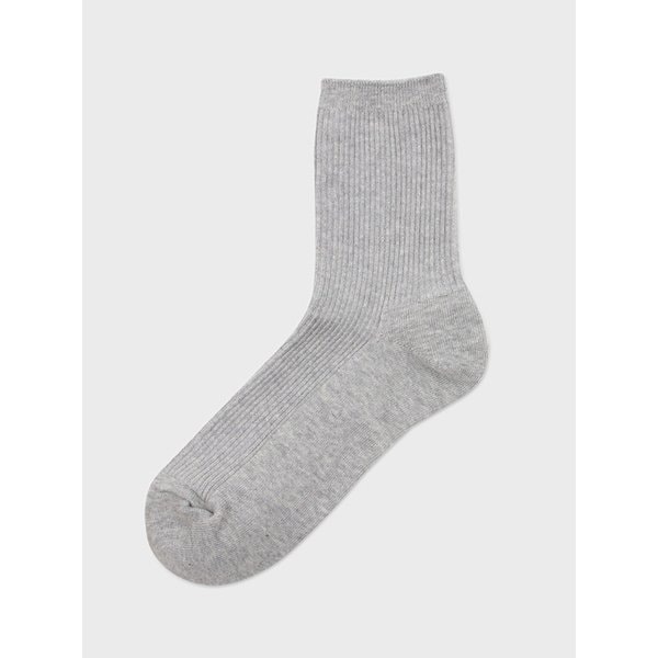 비비드 골지 립 양말(그레이)