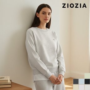 [ZIOZIA W] [여성사이즈] 와펜 포인트 맨투맨 티셔츠 (ABD4TR3601_F)