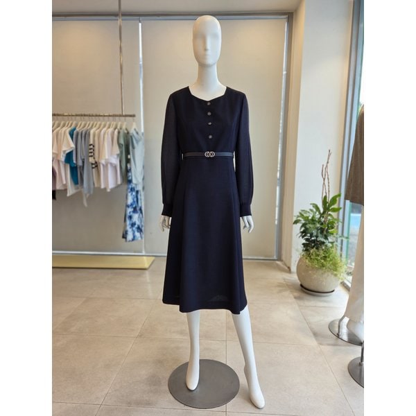 [여주점] [더 아이잗] 여성 시스루 슬리브 플레어 원피스(IS4A0OP011)