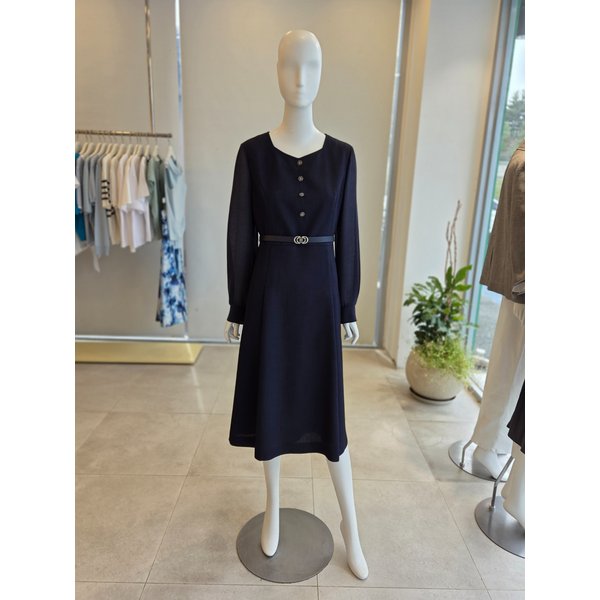 [여주점] [더 아이잗] 여성 시스루 슬리브 플레어 원피스(IS4A0OP011)