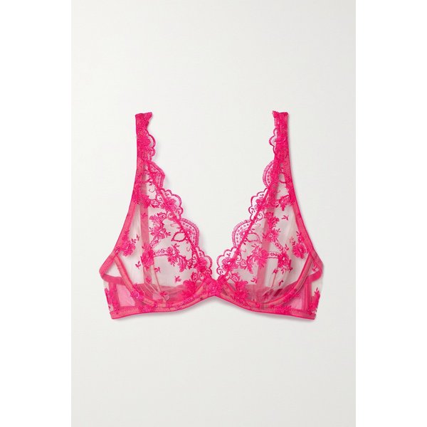 아이.디.세리에리 넷 서스테인 롤리타 자수 튤 언더와이어 트라이앵글 브라 45666037505124074