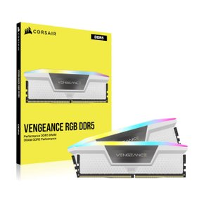 커세어 CORSAIR DDR5-6200 CL36 VENGEANCE RGB WHITE 패키지 (32GB(16Gx2)) C2