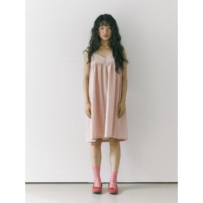 Volume slip dress / Pink