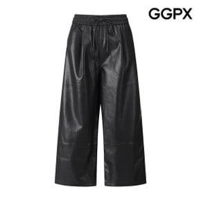 8부 와이드핏 밴딩 레더 팬츠 (GPAPT006F)