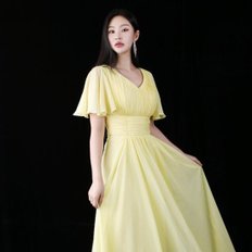 /숲속드레스 연노랑 여신 드레스 (S-6XL) 연주회 2부 피로연 이브닝