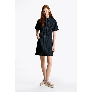 타미진스 여성 데님 린넨 원피스 T32F1WOP01TWL1 TOMMY JEANS