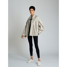 AW11JO05 코팅 볼륨재킷_라이트그레이