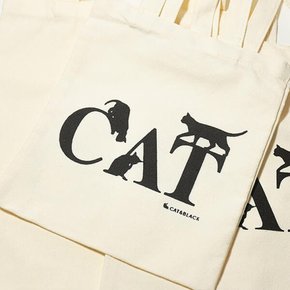 /디자인에버 Cat Black 클래식 미니 캔버스 면 에코백 가방