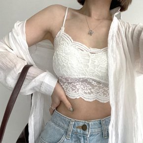 / 베라 레이스 크롭 브라렛 나시 끈나시 슬리브리스