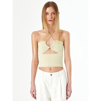 다이애그널 HALTER KNIT TUBE TOP_LIME