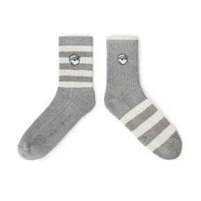 언발란스 스트라이프 와펜 크루 삭스 GREY M6343PSC04GRY