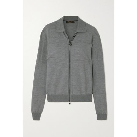 로로피아나 Valsesia Wool Bomber Jacket 그레이