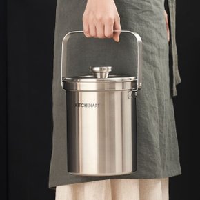 음식물 쓰레기통 스텐 304 음쓰통 3L