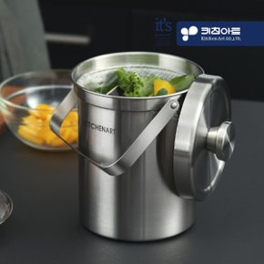 음식물 쓰레기통 스텐 304 음쓰통 3L