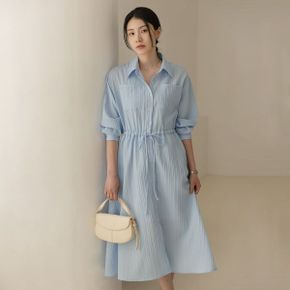 니푸 포켓 스트링 줄지 원피스_P391957770