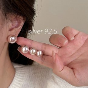 SILVER 92.5  데일 심플 진주 이어링_P353009676